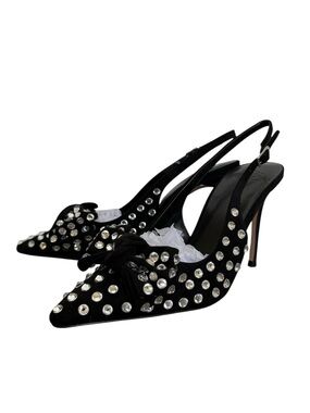 AMINAH Gemma Bow Slingback Pumps